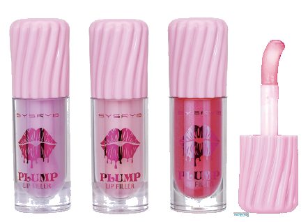 Lip oil bottles with heart shaped caps