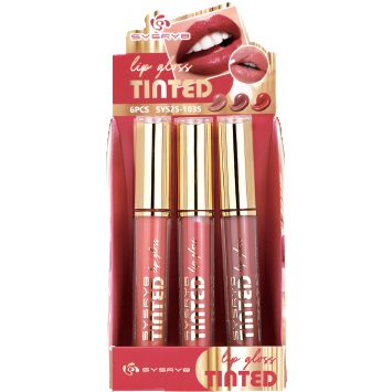 Tinted lip gloss display set